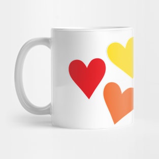 Hearts Gay Pride Mug